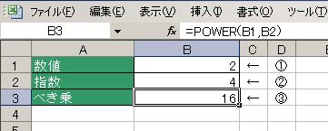 POWER関数の使用例