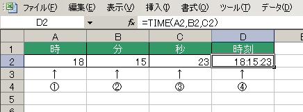 TIME関数の使用例